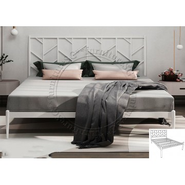 Aileen Metal Bed - White